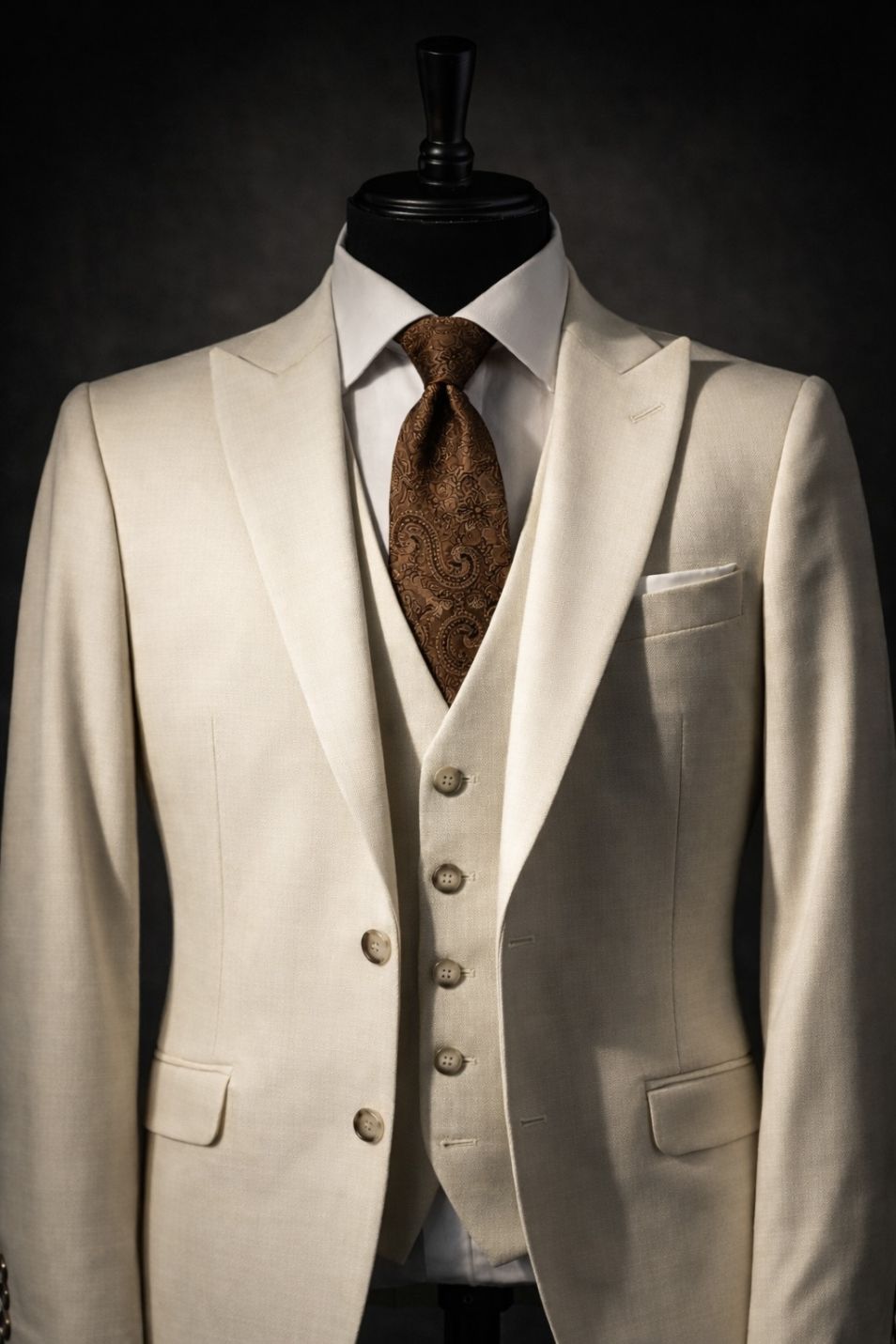 Costum Crem din trei piese - C2088