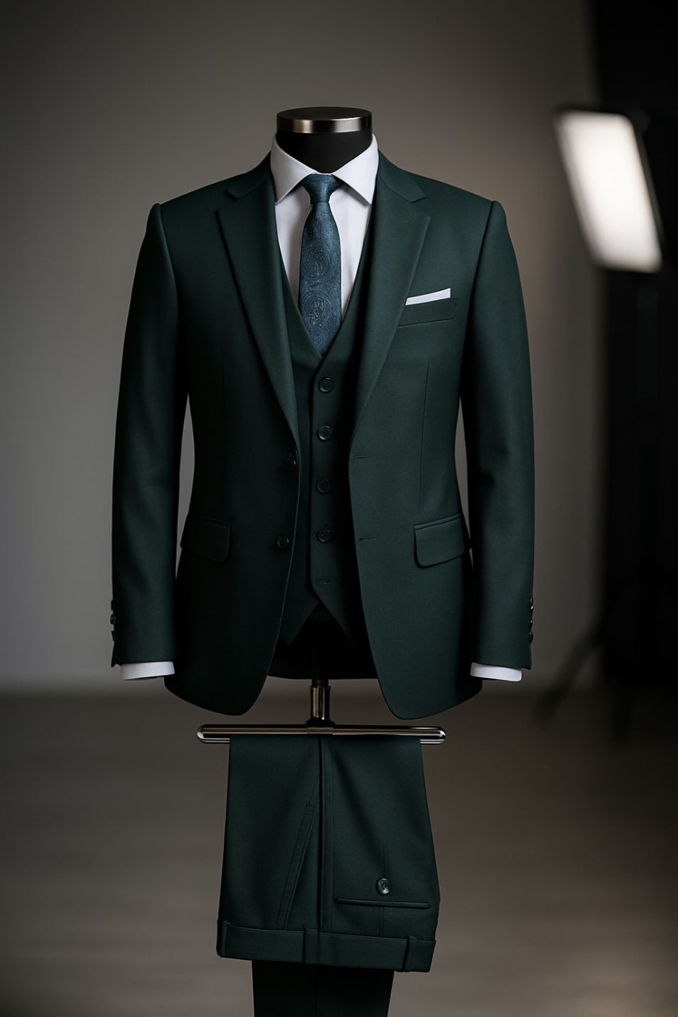 Costum verde din trei piese - C3141