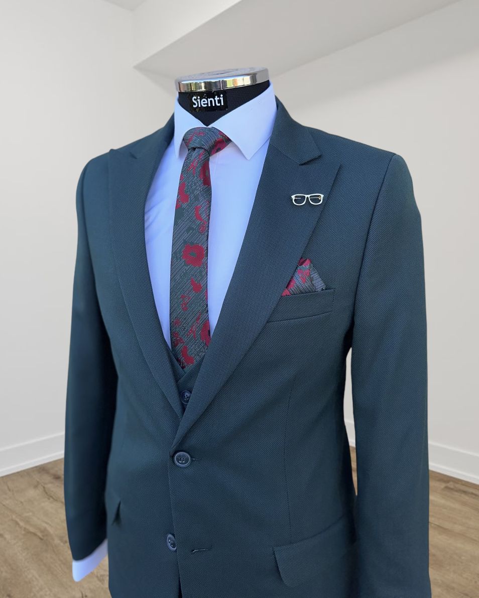 Costum verde din trei piese